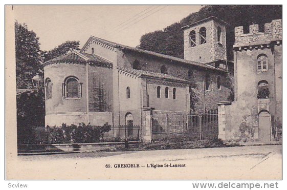 GRENOBLE, Rhone-Alpes, France; L' Eglise St. Laurent, 00-10s