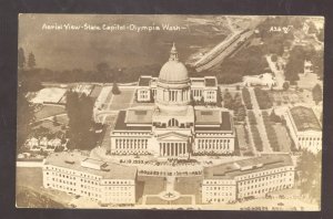 RPPC OLYMPIA WASHINGTON STATE CAPITOL AERIAL VIEW VINTAGE REAL PHOTO POSTCARD