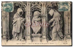 Postcard Ancient Church of Brou Figures Mausoleum of Margaret of Bourbon