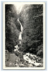 Vintage RPPC Wahkeena Falls Columbia River Highway OR Postcard Real Photo F124E