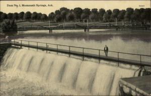 Mammoth Springs AR Dam #1 c1910 Postcard