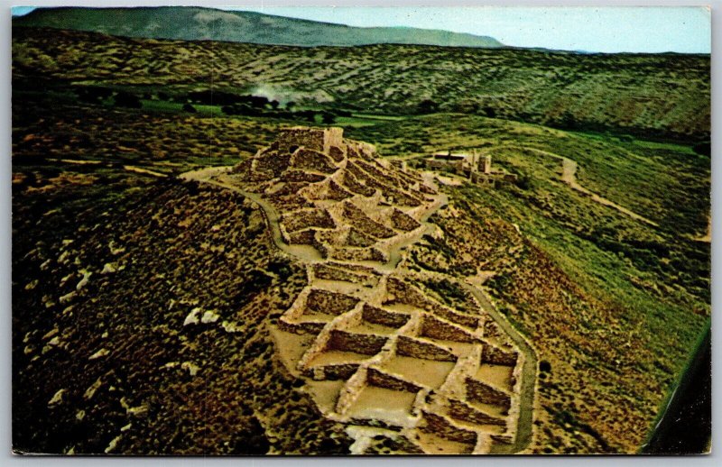 Vtg Clarkdale Arizona AZ Tuzigoot Ruin Prehistoric Pueblo Aerial View Postcard