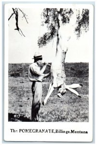 c1950's The Pomegranate Exaggerated Billings Montana MT RPPC Photo Postcard