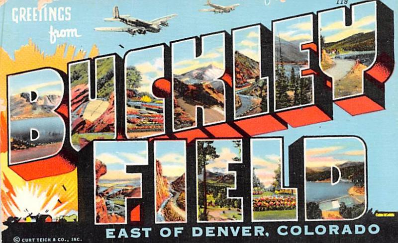 Buckley Field, East of Denver, Colorado USA Large Letter Military Unused 
