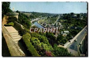 Dinan Postcard Modern Medieval City Vallee de la Rance and Tower St. Catherine