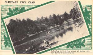 San Bernardino Mountains California YWCA Camp Glendale Antique Postcard K44464