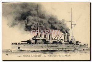 Postcard Old War Ship Voltaire Breastplate d & # 39escadre