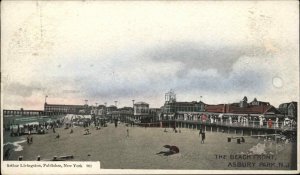 Asbury Park NJ The Beach Front Pre-1910 Vintage Postcard