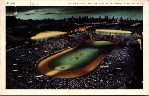 Postcard Soldier Field and Field Museum at Grant Park in Chicago Illinois~138446