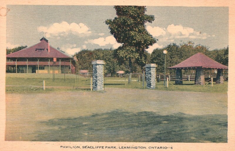 Vintage Postcard 1920's Pavilion Seacliffe Park Leamington Ontario Canada