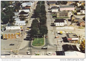 Canada Aerial View Broadway Street Business Area Grand Falls New Brunswick