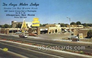 De Anza Motor Lodge - Albuquerque, New Mexico NM Postcard