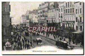 Marseille Old Postcard Cannebière