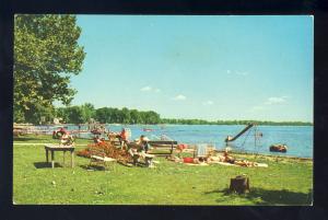 Lake Wawasee, Indiana/IN Postcard, Oakwood Hotel Beach, 1975!