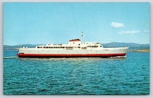Ship~Washington~MV Coho Automobile Ferry~Black Ball Transport Inc~1950s Postcard