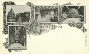 norway norge, BYGDØY BYGDØ BYGDO, Gamle Træhuse, Interior (1899) Postcard