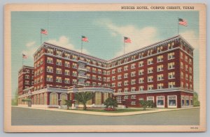 Hotel & Resort~Corpus Christi Texas~Nueces Hotel~Linen Vintage Postcard