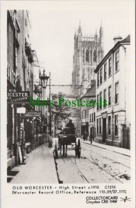 Worcestershire Postcard - Old Worcester, High Street c1910 - RS32543