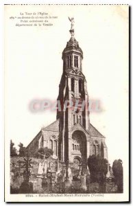 Old Postcard Mont Saint Michel Mercure Vendee Tower of the church Culminating...