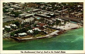 Postcard FL Key West Aerial View The Southernmost Point of Land in USA 1966 S41