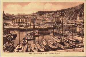 Algeria Oran Vieille Ville et Sport Nautique Oranais Vintage Postcard C155