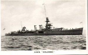 RPPC Photo British Royal Navy HMS Colombo