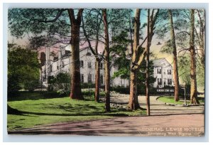 Vintage General Lewis Hotel Lewisburg West Virginia Hand Colored Postcard P141