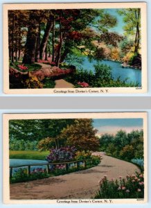 2 Postcards GREETINGS from DIVINE CORNERS (Devine's Corner) NY ~ Sullivan County