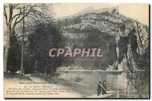 Old Postcard Besancon Doubs Background Mazagran