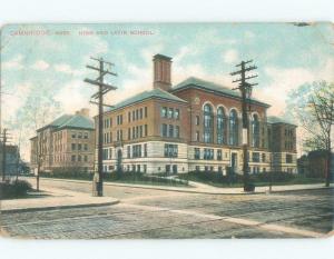 Divided-Back HIGH SCHOOL SCENE Cambridge - Boston Massachusetts MA E2481