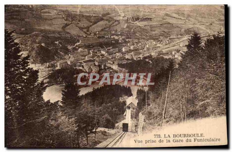 Old Postcard La Bourboule View Taking the Funicular Railway