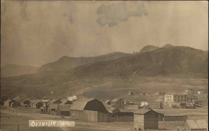 Oroville WA General View c1910 Real Photo Postcard