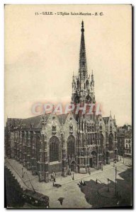 Old Postcard Lille L & # 39Eglise Saint Maurice