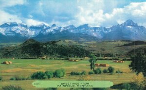 USA Greetings From Fairfield Montana Vintage Postcard 07.31