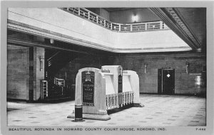 Beautiful Rotunda Howard Courthouse Kokomo Indiana Clear View Postcard 21-243