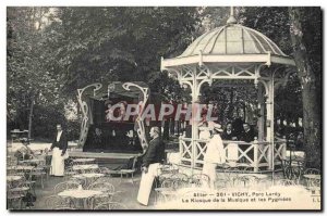 Old Postcard Theater Guignol Vichy Park Lardy kiosk music and Pygmies