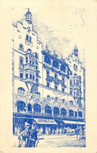 Austria Vienna Hotel Meissl & Schadn c.1927 artist etching postcard