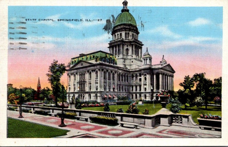 Illinois Springfield State Capitol Building 1945