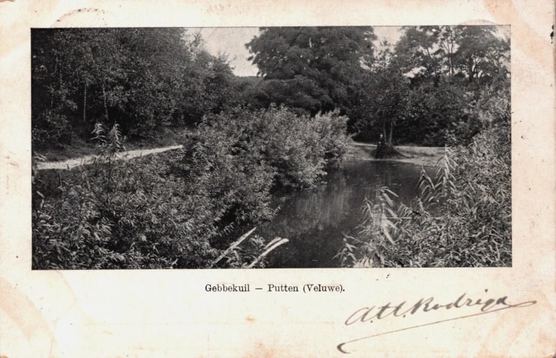 Netherlands Putten Veluwe Gebbekuil Vintage Postcard C374