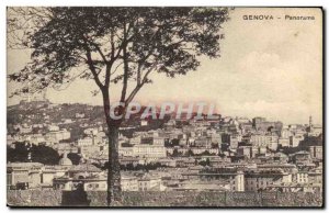 Old Postcard Italy Italia Genova Panorama