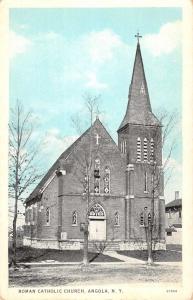 Angola New York Roman Catholic Church Street View Antique Postcard K55716