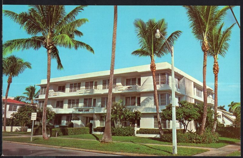 FL Park Lane Apartment Hotel on Brazilizn Ave. PALM BEACH - Chrome 1950s-1970s