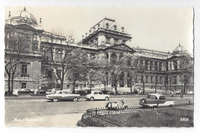 RP Austria Wien Vienna University Cars 1960's Real Photo