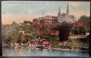 Vintage Postcard 1912 Washington Canoe Club, Georgetown College, Washington, DC