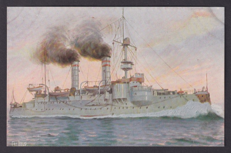 Vinatge postcard GERMANY Marine-Galerie Nr.186 - S. M. Coastal tank Odin