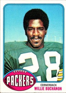 1976 Topps Football Card Willie Buchanon Green Bay Packers sk4366