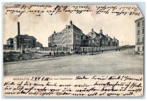 1906 The New Hospital and Near Building in Goerlitz Germany Posted Postcard