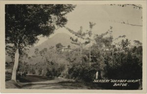 PC BATOE Boerdery Soember Oerip real photo postcard INDONESIA (a18111)