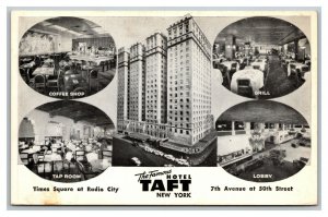 Vintage 1954 Postcard The Famous Hotel Taft 7th Ave & 50th St New York City NY