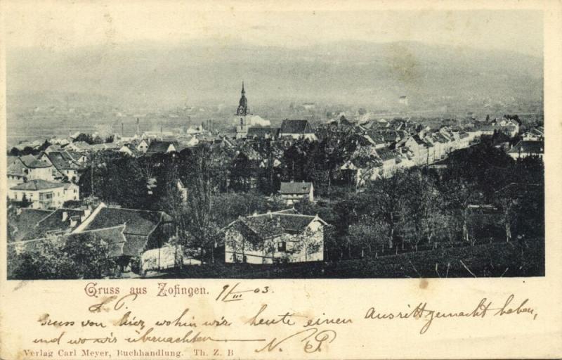 switzerland, ZOFINGEN, Panorama (1903)